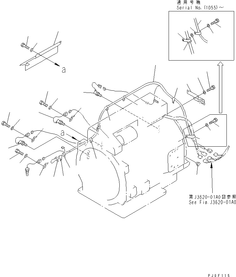 Komatsu parts book diagram for HD985-5 S/N 1021-UP: TRANSMISSION SENSOR