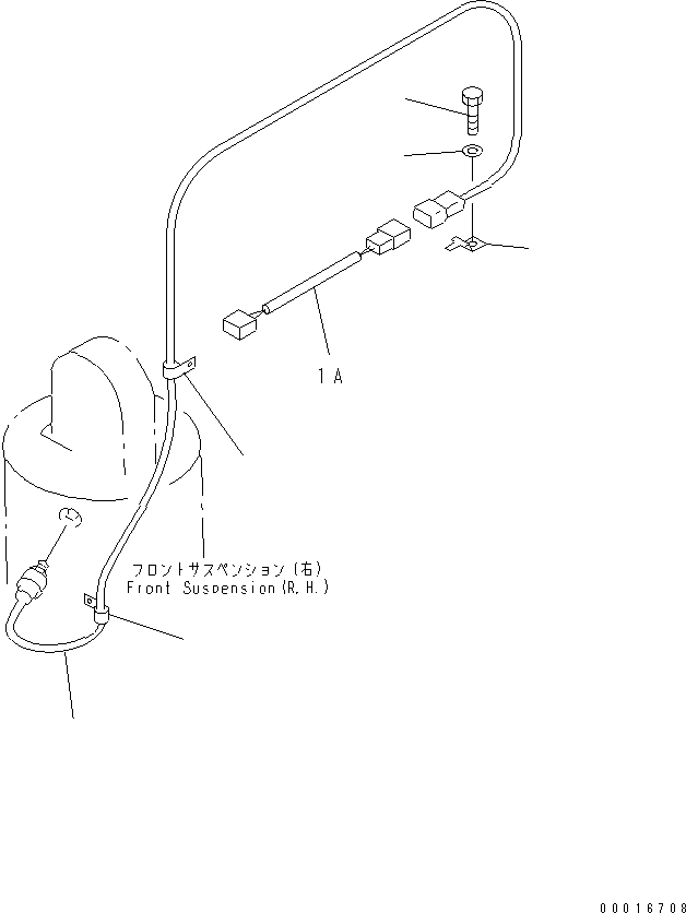 Komatsu parts book diagram for HD985-5 S/N 1021-UP: FRONT AXLE (LEFT HAND)(FRONT SUS. RELATED PARTS) (AUTO SUS.)     (PAYLOAD METER PRINT TYPE)(#1053-)
