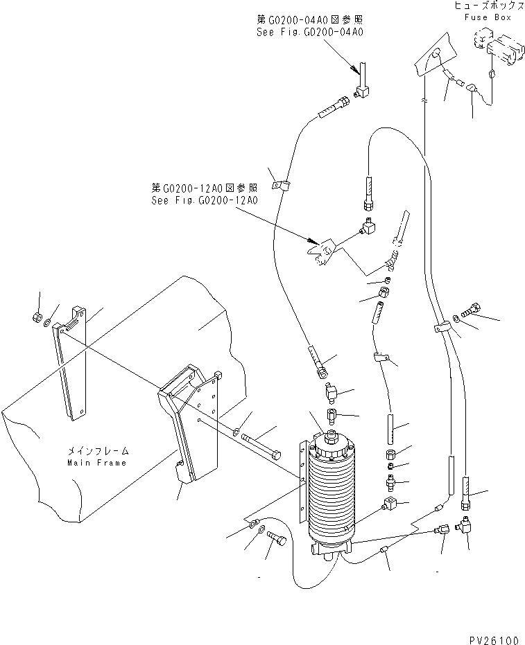 Komatsu parts book diagram for HD985-5 S/N 1021-UP: AIR DRYER