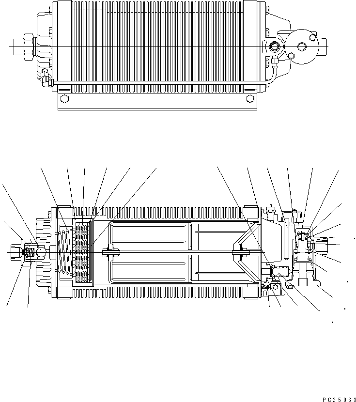 Komatsu parts book diagram for HD985-5 S/N 1021-UP: AIR DRYER (INNER PARTS)(#1021-1039)