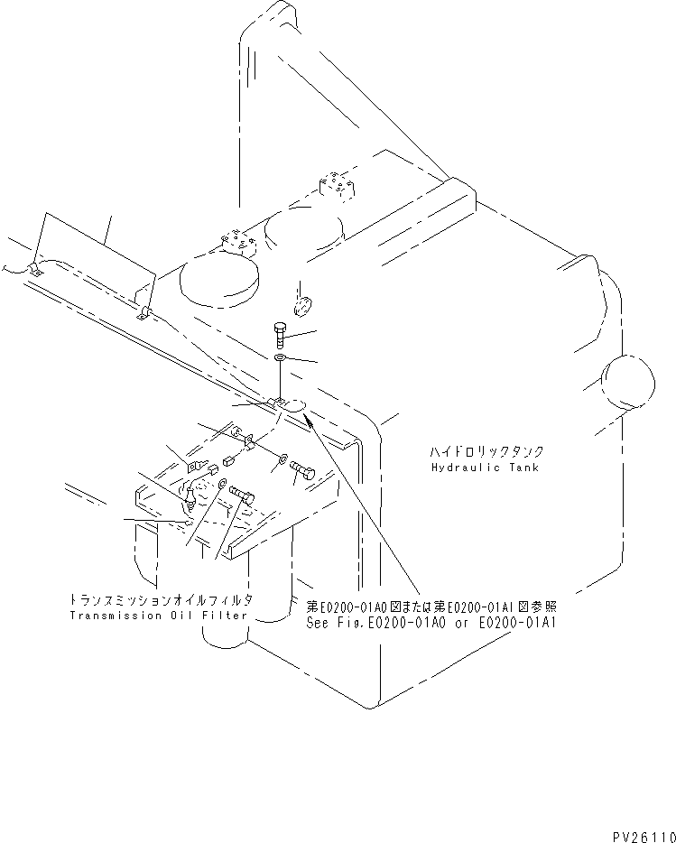 Komatsu parts book diagram for HD985-5 S/N 1021-UP: HYDRAULIC TANK SENSOR