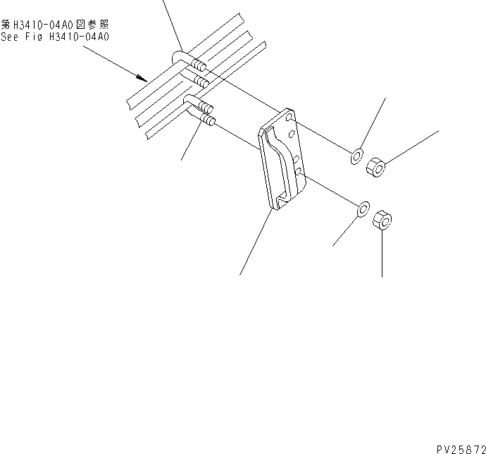Komatsu parts book diagram for HD985-5 S/N 1021-UP: STEERING AND HOIST PIPING (GRIP)