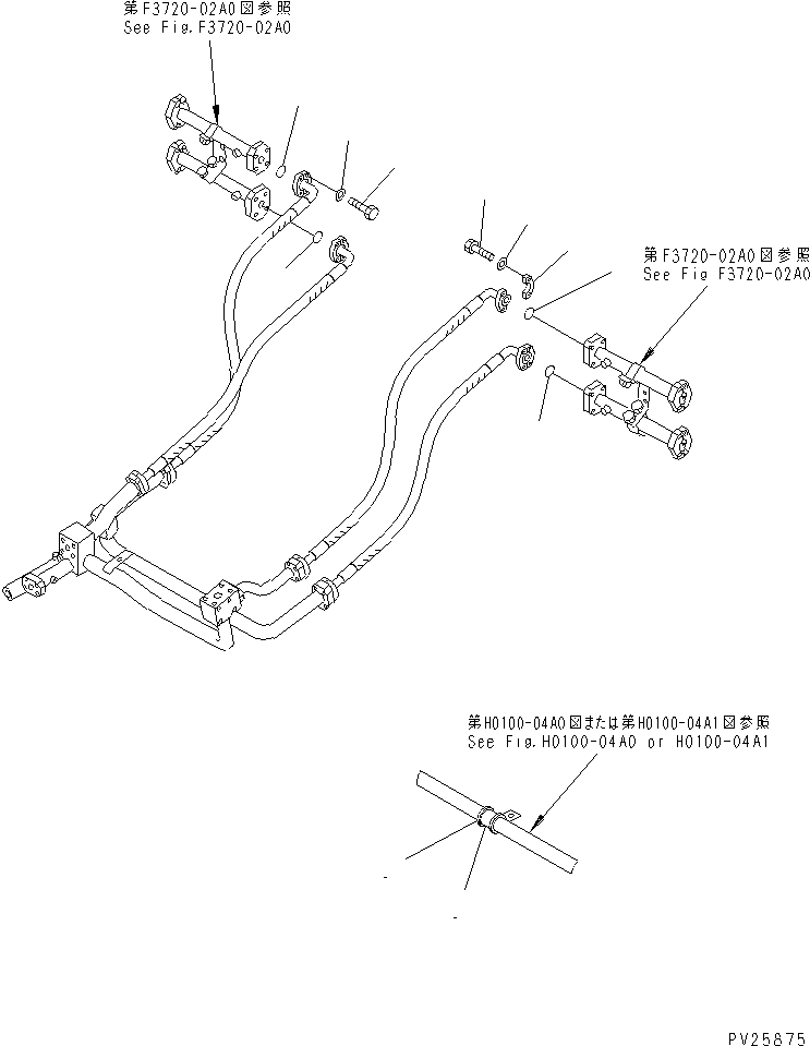 Komatsu parts book diagram for HD985-5 S/N 1021-UP: BRAKE COOLING OIL LINE (3/7) (WITH BRAKE STRAINER) (PUMP TO BRAKE) (3/3)