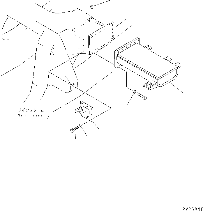 Komatsu parts book diagram for HD985-5 S/N 1021-UP: REAR SUPPORT (1/2) (ROPS LESS)
