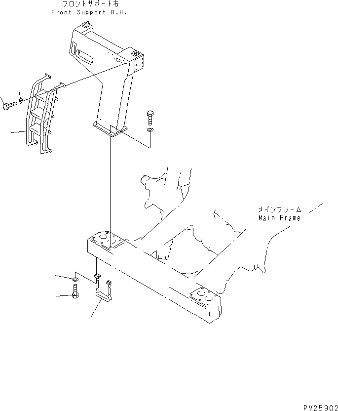 Komatsu parts book diagram for HD985-5 S/N 1021-UP: ADD LADDER