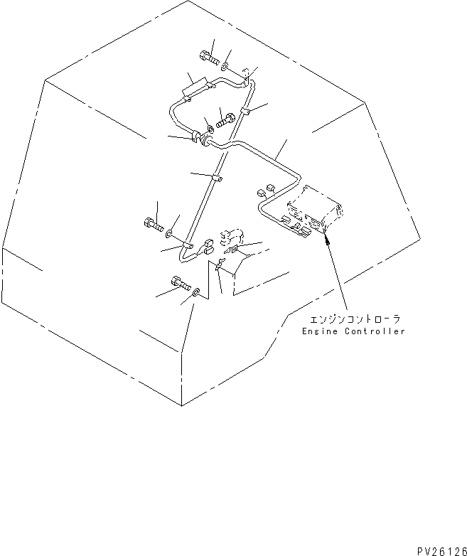 Komatsu parts book diagram for HD985-5 S/N 1021-UP: ACCELERATOR PEDAL AND LINKAGE (ELECTRICAL GOVERNOR) (1/2)
