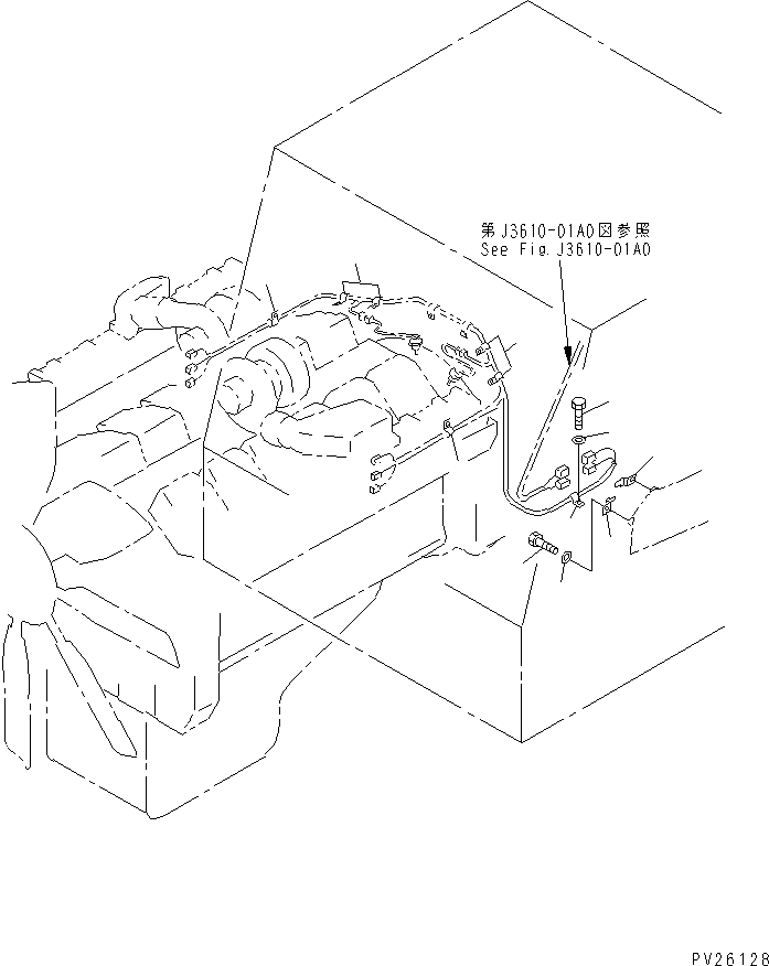 Komatsu parts book diagram for HD985-5 S/N 1021-UP: ACCELERATOR PEDAL AND LINKAGE (ELECTRICAL GOVERNOR) (2/2)