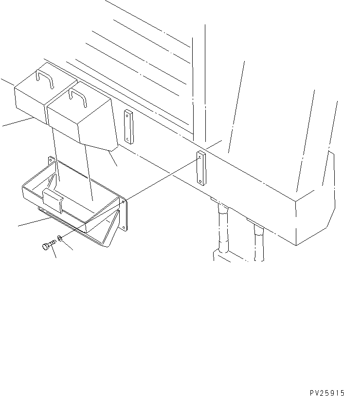 Komatsu parts book diagram for HD985-5 S/N 1021-UP: TIRE STOPPER