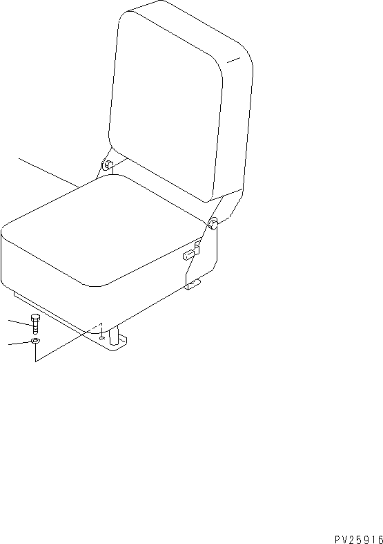 Komatsu parts book diagram for HD985-5 S/N 1021-UP: AUXILIALY SEAT