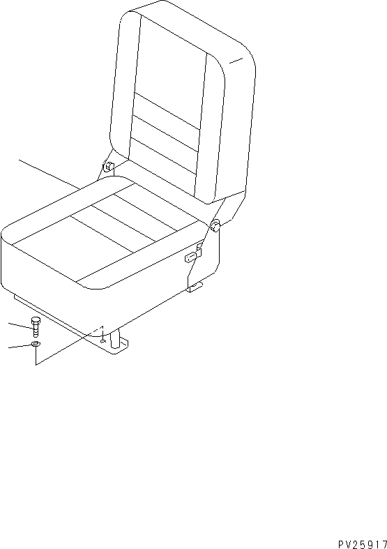 Komatsu parts book diagram for HD985-5 S/N 1021-UP: AUXILIALY SEAT (DELUXE TYPE)