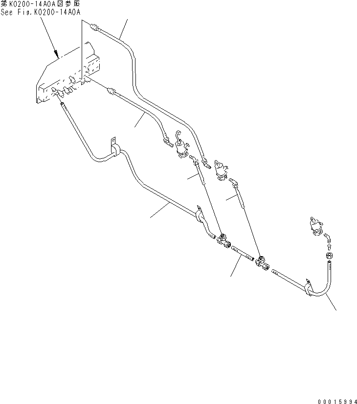 Komatsu parts book diagram for HD985-5 S/N 1021-UP: OPERATOR'S CAB (AIR PIPING) (3/3) (FRONT BRAKE CUT)(#1055-)