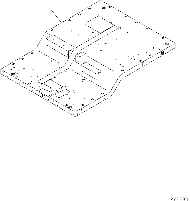 Komatsu parts book diagram for HD985-5 S/N 1021-UP: FLOOR (1/4)