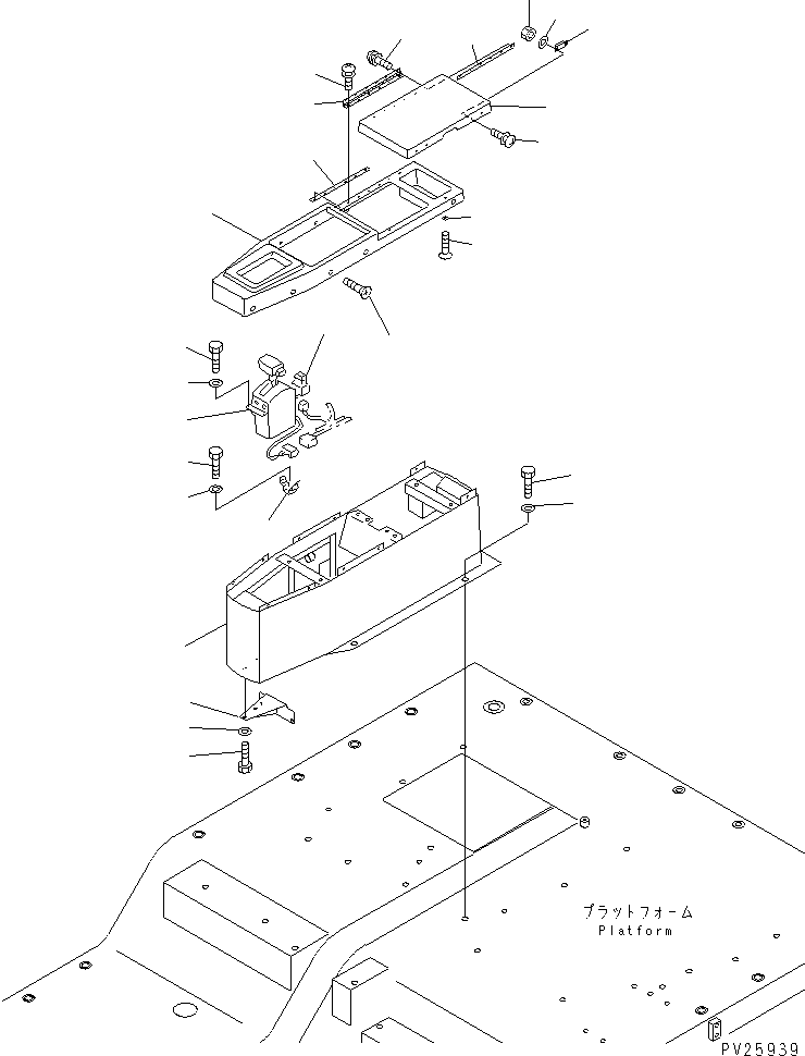 Komatsu parts book diagram for HD985-5 S/N 1021-UP: CONSOLE BOX (1/3) (ELECTRICAL GOVERNOR) (ON-OFF EXHAUST BRAKE)