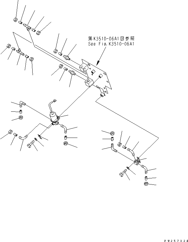 Komatsu parts book diagram for HD985-5 S/N 1021-UP: AIR VALVE (4/6)