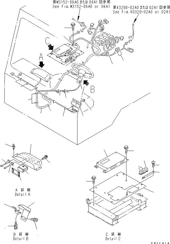 Komatsu parts book diagram for HD985-5 S/N 1021-UP: AUTO RETARDER CAB (MP/H)