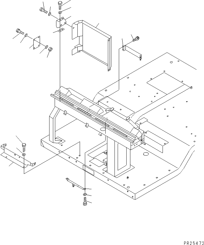 Komatsu parts book diagram for HD985-5 S/N 1021-UP: FLOOR(AIR CONDITIONER)(COVER)(WITHOUT AIR CONDITIONER AND HEATER)