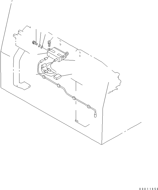 Komatsu parts book diagram for HD985-5 S/N 1021-UP: FLOOR (RADIO AND RADIO CASSET)