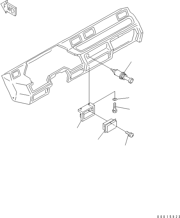 Komatsu parts book diagram for HD985-5 S/N 1021-UP: FLOOR (CIGAR LIGHTER AND ASHTRAY)