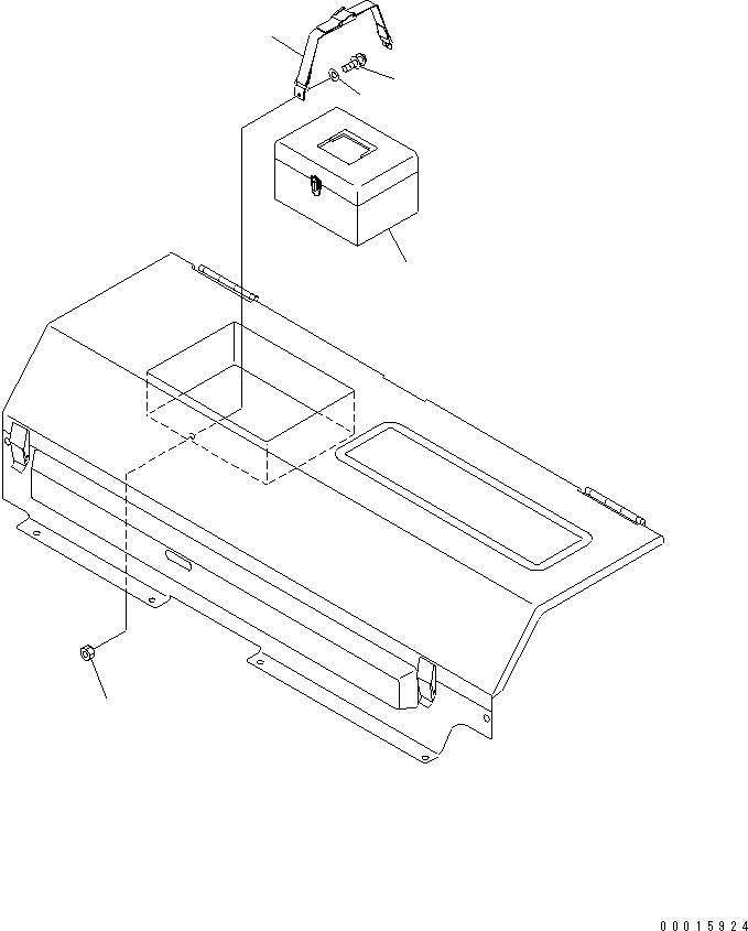 Komatsu parts book diagram for HD985-5 S/N 1021-UP: FLOOR (FIRST AID BOX)