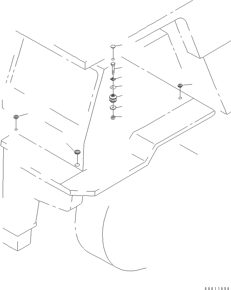 Komatsu parts book diagram for HD985-5 S/N 1021-UP: FLOOR (FLOOR) (2/3)