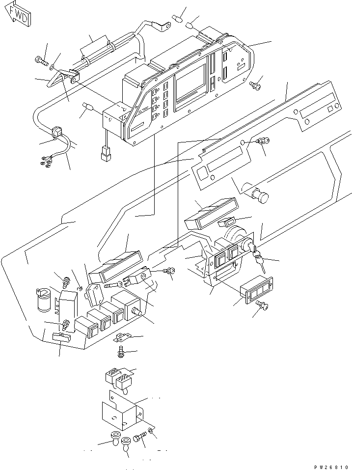 Komatsu parts book diagram for HD985-5 S/N 1021-UP: FLOOR (INSTRUMENT PANEL) (FOR JAPAN)