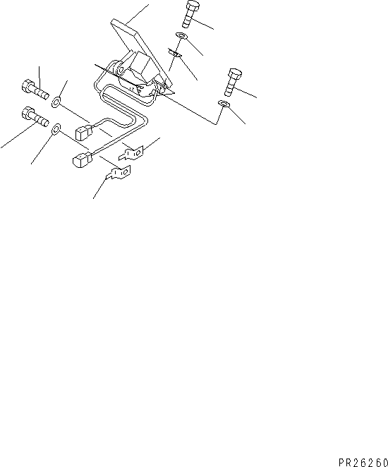 Komatsu parts book diagram for HD985-5 S/N 1021-UP: FLOOR (TOE BOARD) (R.H.) (2/3) (ELECTRICAL GOVERNOR)