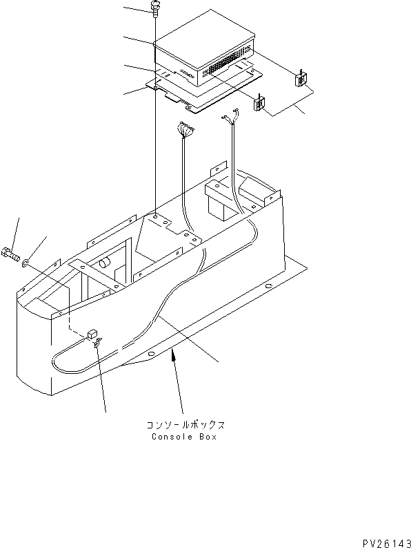 Komatsu parts book diagram for HD985-5 S/N 1021-UP: FLOOR (GLOVE BOX) (PMC)