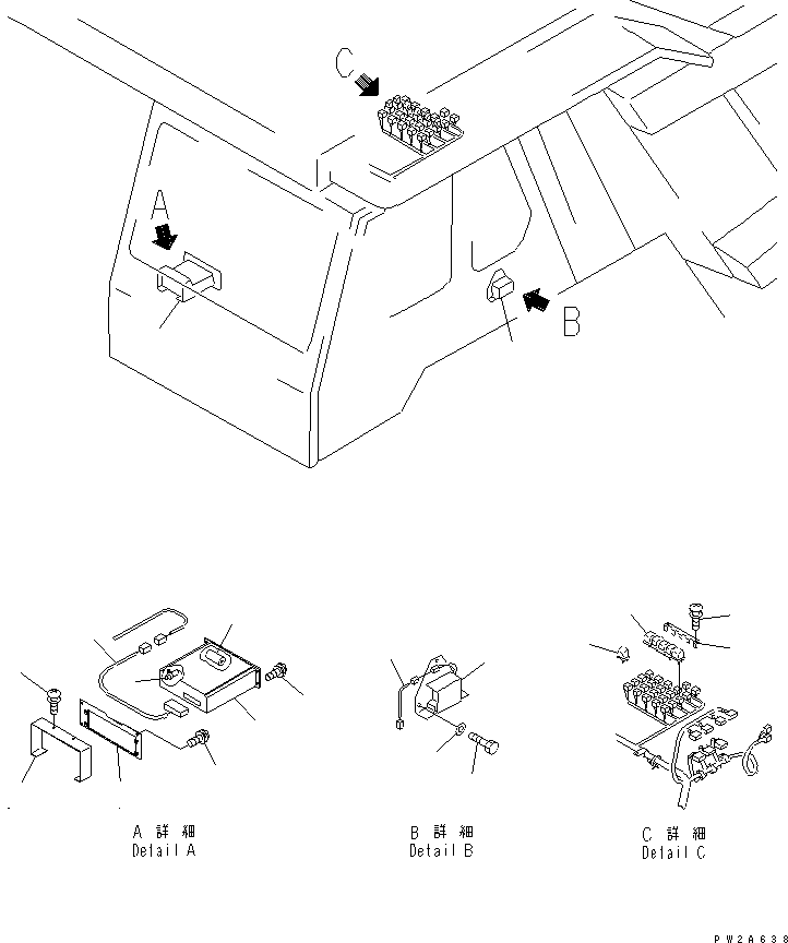 Komatsu parts book diagram for HD985-5 S/N 1021-UP: FLOOR (PAYLOAD METER) (PRINT TYPE)