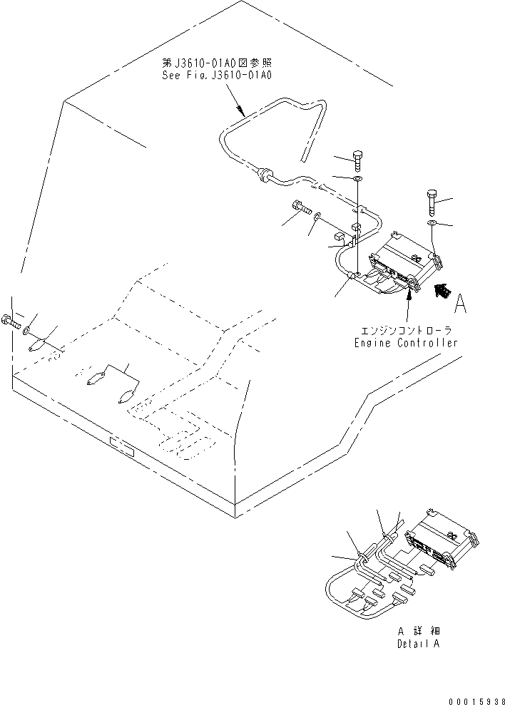 Komatsu parts book diagram for HD985-5 S/N 1021-UP: FLOOR (ENGINE CONTROL) (ELECTRICAL GOVERNOR) (FOR EC REGULATION)