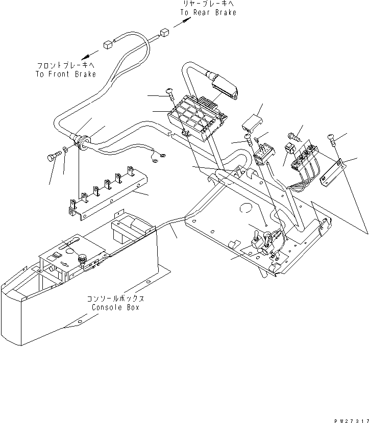 Komatsu parts book diagram for HD985-5 S/N 1021-UP: FLOOR (ABS / ASR CONTROLLER)