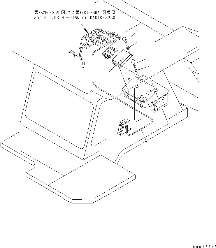 Komatsu parts book diagram for HD985-5 S/N 1021-UP: FLOOR (PMC CONTROLLER)