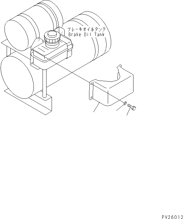 Komatsu parts book diagram for HD985-5 S/N 1021-UP: BRAKE OIL TANK COVER