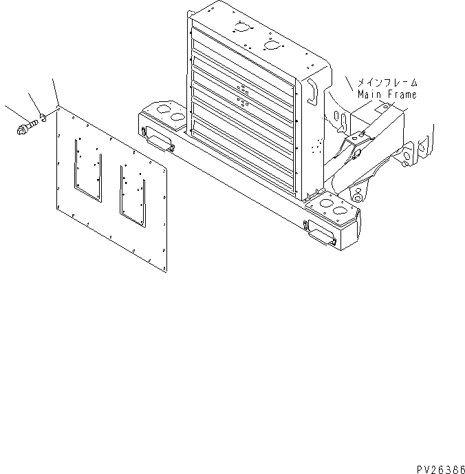 Komatsu parts book diagram for HD985-5 S/N 1021-UP: RADIATOR CURTAIN