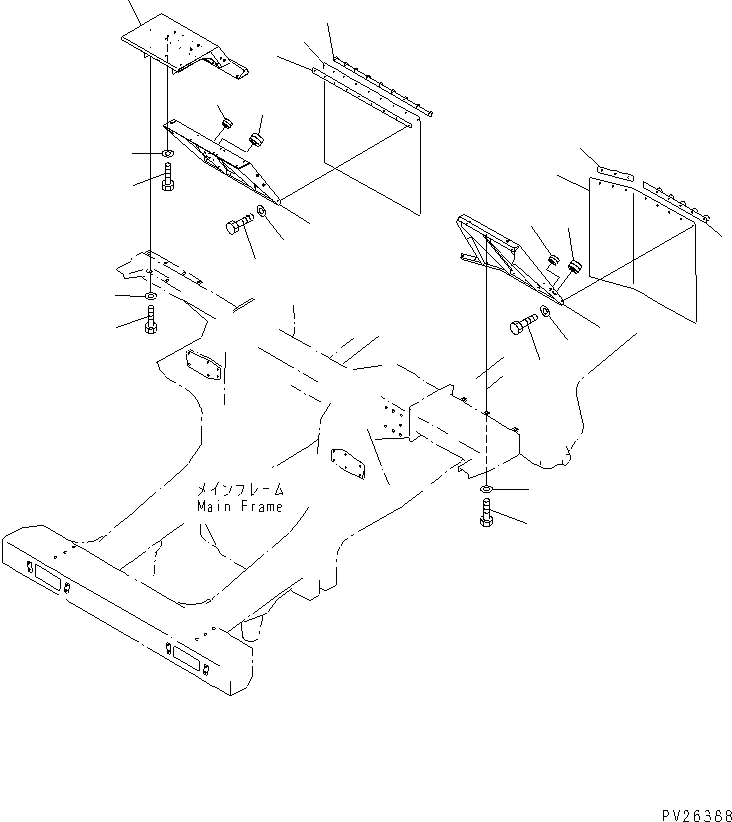 Komatsu parts book diagram for HD985-5 S/N 1021-UP: FENDER