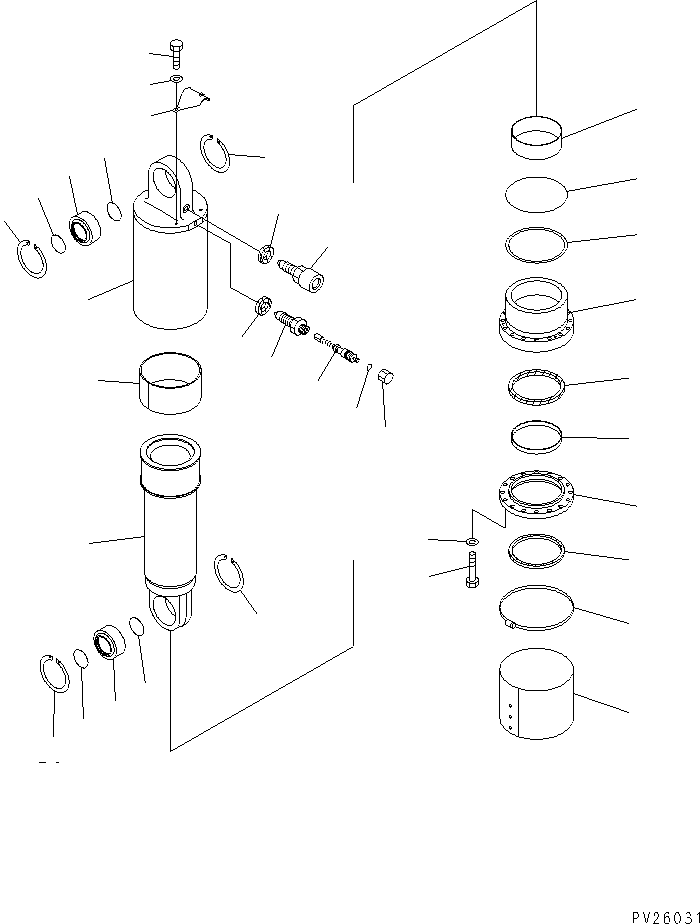 Komatsu parts book diagram for HD985-5 S/N 1021-UP: REAR SUSPENSION (PAYLOAD METER) (CARD TYPE)