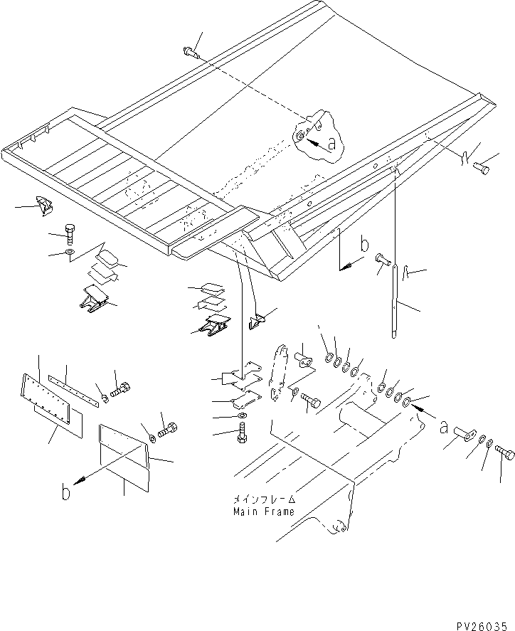 Komatsu parts book diagram for HD985-5 S/N 1021-UP: BODY ACCESSORY AND PARTS (ACCESSORY)