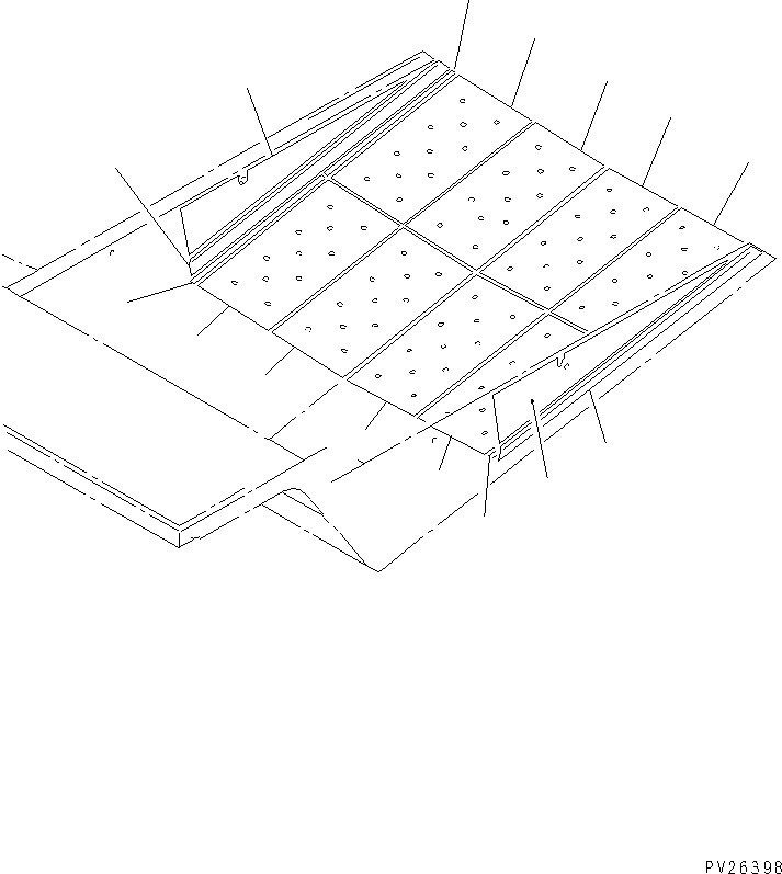 Komatsu parts book diagram for HD985-5 S/N 1021-UP: BODY LINER