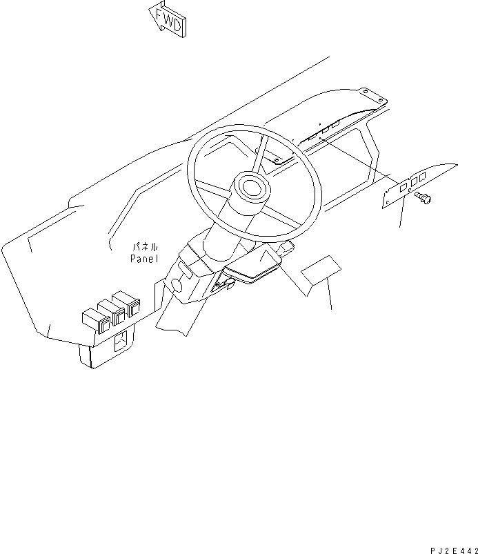 Komatsu parts book diagram for HD985-5 S/N 1021-UP: PLATE (FOR AUTO RETARDER) (JAPANESE)