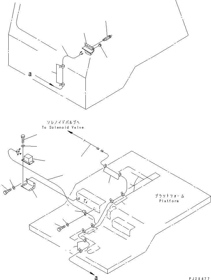 Komatsu parts book diagram for HD985-5 S/N 1021-UP: LINCOLN AUTO GREASE (CAB)