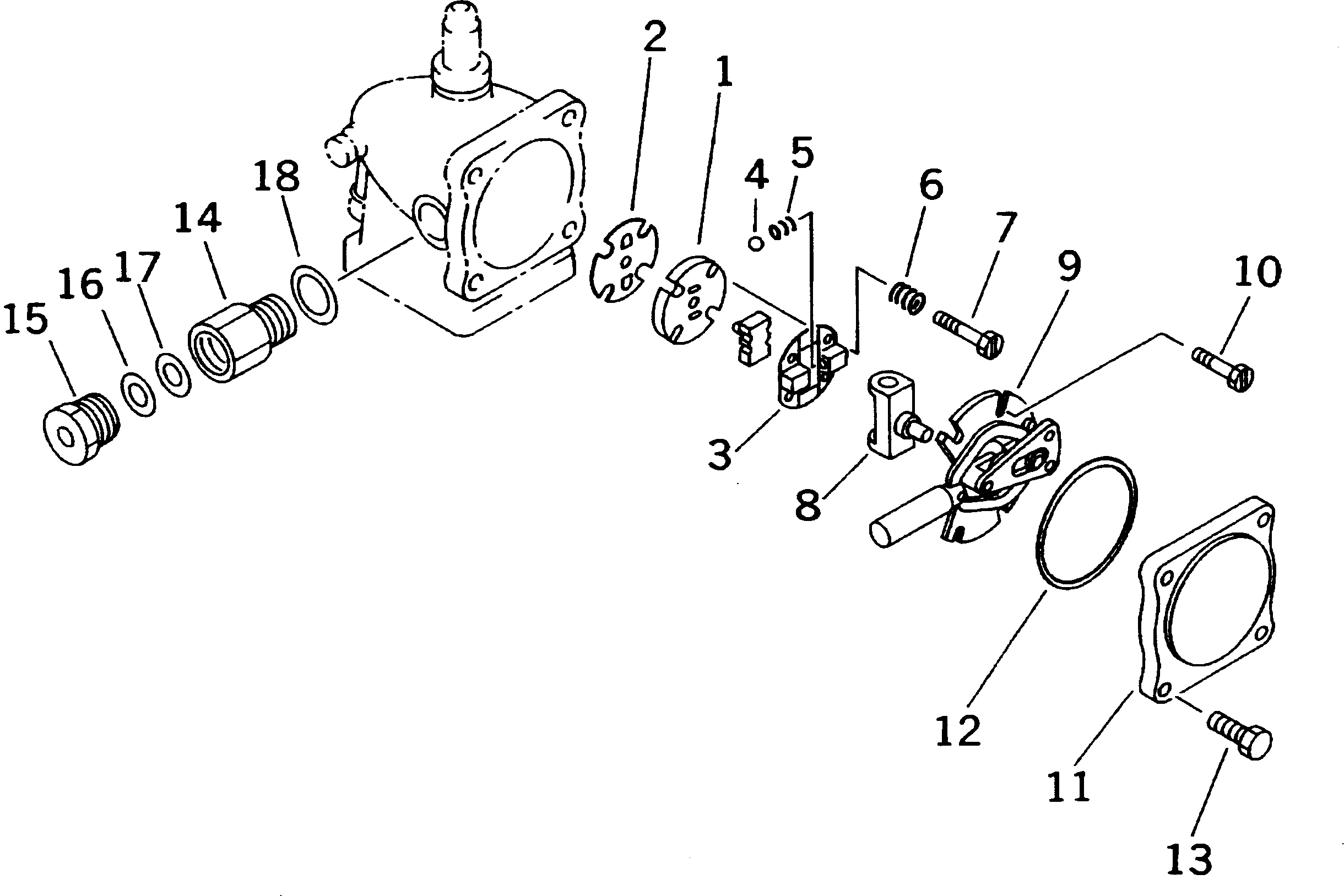Komatsu parts book diagram for HD985-5 S/N 1021-UP: AUTO GREASE PUMP (3/7) (BARE PUMP) (3/3)