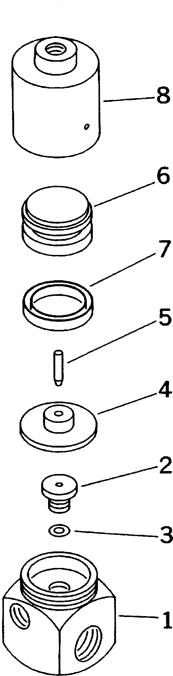 Komatsu parts book diagram for HD985-5 S/N 1021-UP: AUTO GREASE PUMP (5/7) (VENT VALVE)