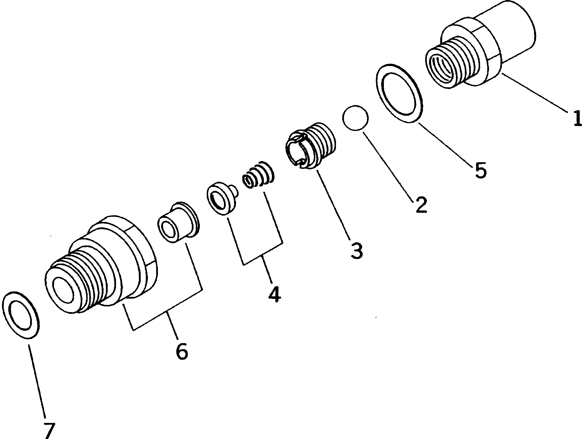 Komatsu parts book diagram for HD985-5 S/N 1021-UP: AUTO GREASE PUMP (6/7) (OUTLET CHECK)