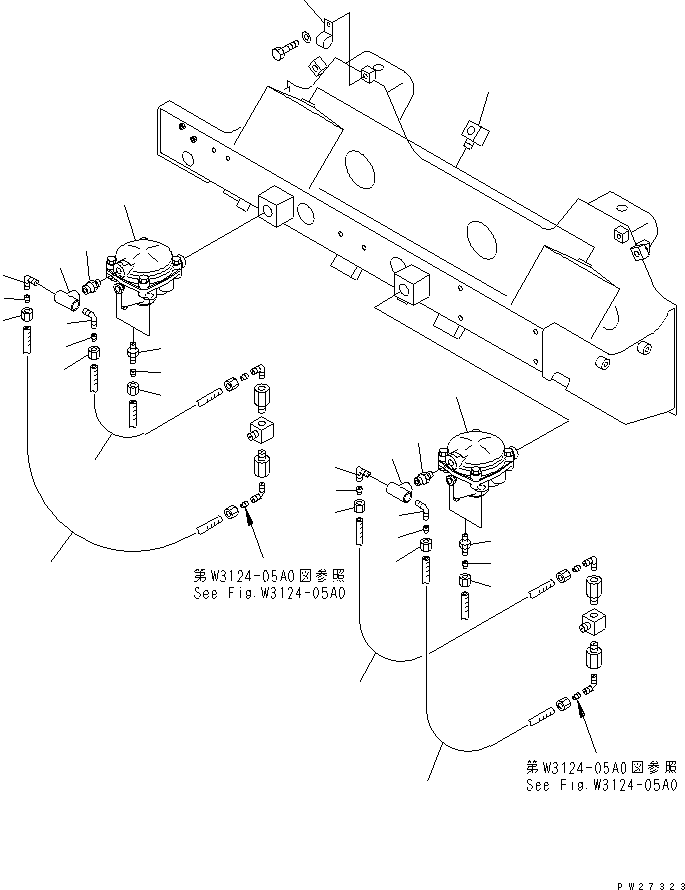 Komatsu parts book diagram for HD985-5 S/N 1021-UP: ABS CHASSIS (4/5)