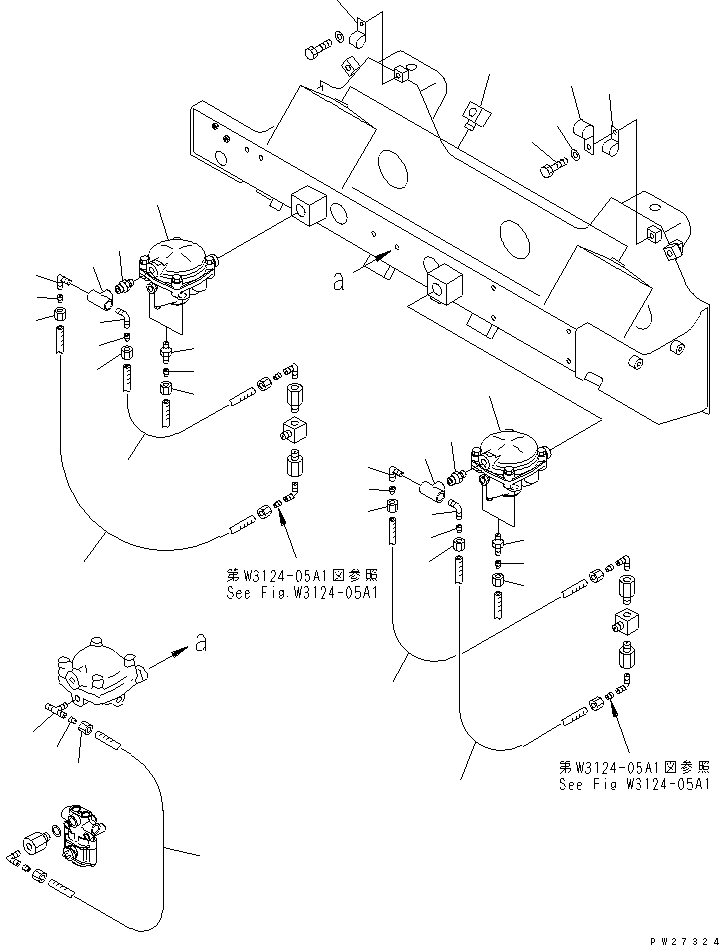 Komatsu parts book diagram for HD985-5 S/N 1021-UP: ABS CHASSIS (4/5) (WITH ASR)