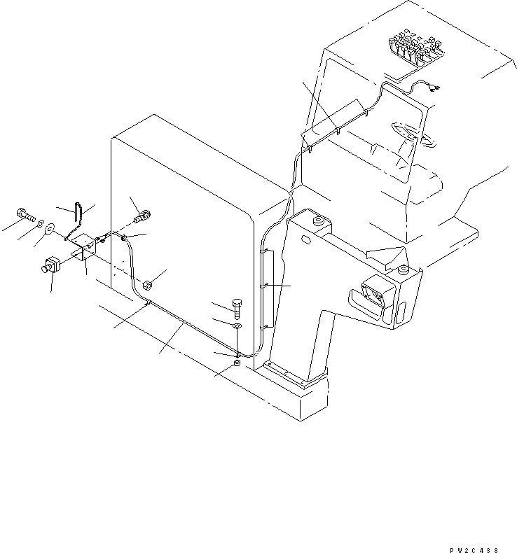Komatsu parts book diagram for HD985-5 S/N 1021-UP: ENGINE EMARGENCY SHUT