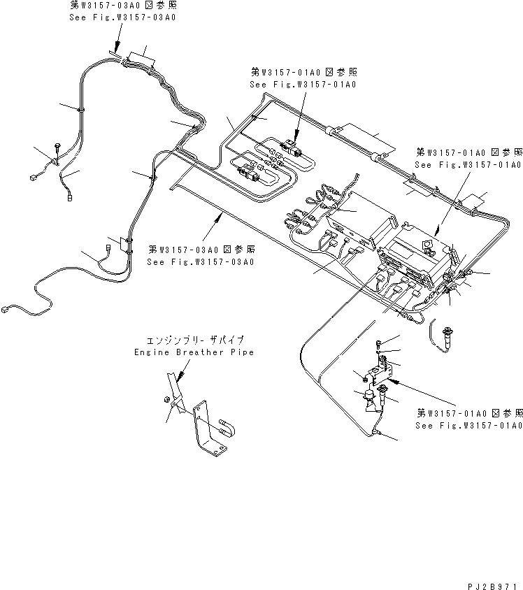 Komatsu parts book diagram for HD985-5 S/N 1021-UP: VEHICLE HEALTH MONITORING SYSTEM (ELECTRICAL WIRING)