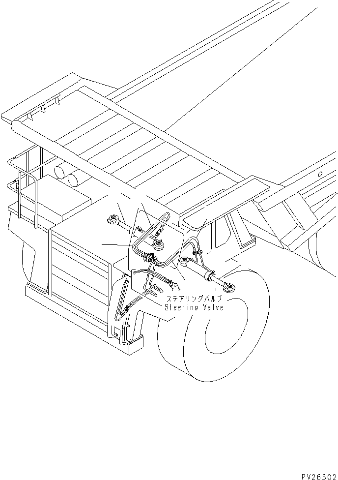 Komatsu parts book diagram for HD985-5 S/N 1021-UP: PERIODICAL REPLACEMENT CRITICAL PARTS (STEERING HOSE)