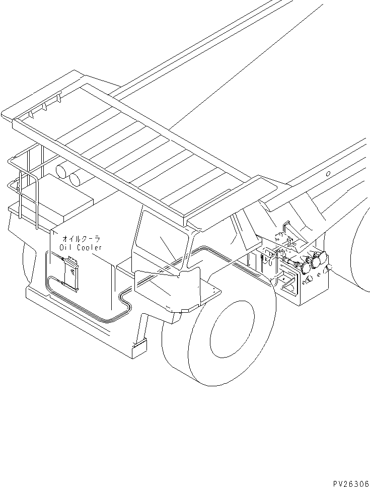 Komatsu parts book diagram for HD985-5 S/N 1021-UP: PERIODICAL REPLACEMENT CRITICAL PARTS (STEERING OIL COOLER HOSE)