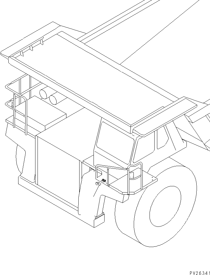 Komatsu parts book diagram for HD985-5 S/N 1021-UP: PERIODICAL REPLACEMENT CRITICAL PARTS (AIR HORN)