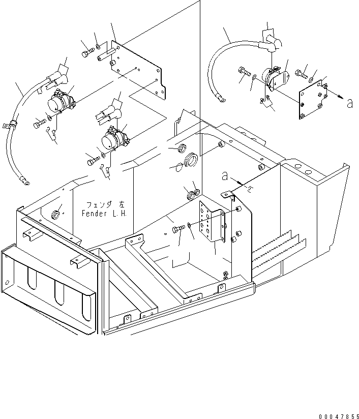 Dump Trucks Komatsu / HM300-2 S/N 2001-2784 (ecot3)(hm300-0c) / BATTERY BOX (BATTERY RELAY SWITCH)(#2001-)(120040 : E0150-02A0)